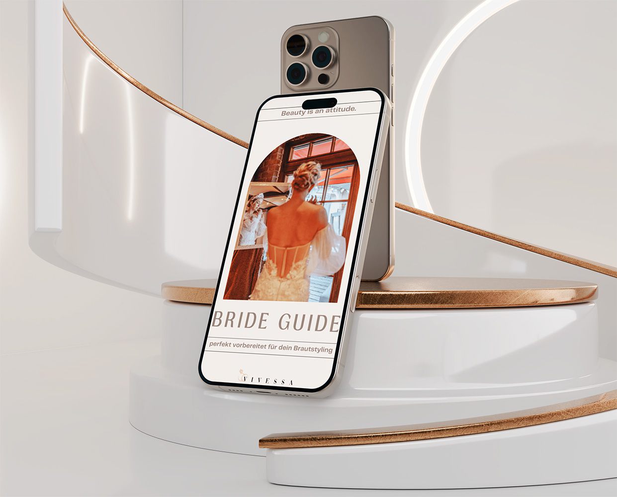 Der digitale Bride Guide von VIVESSA auf dem Smartphone